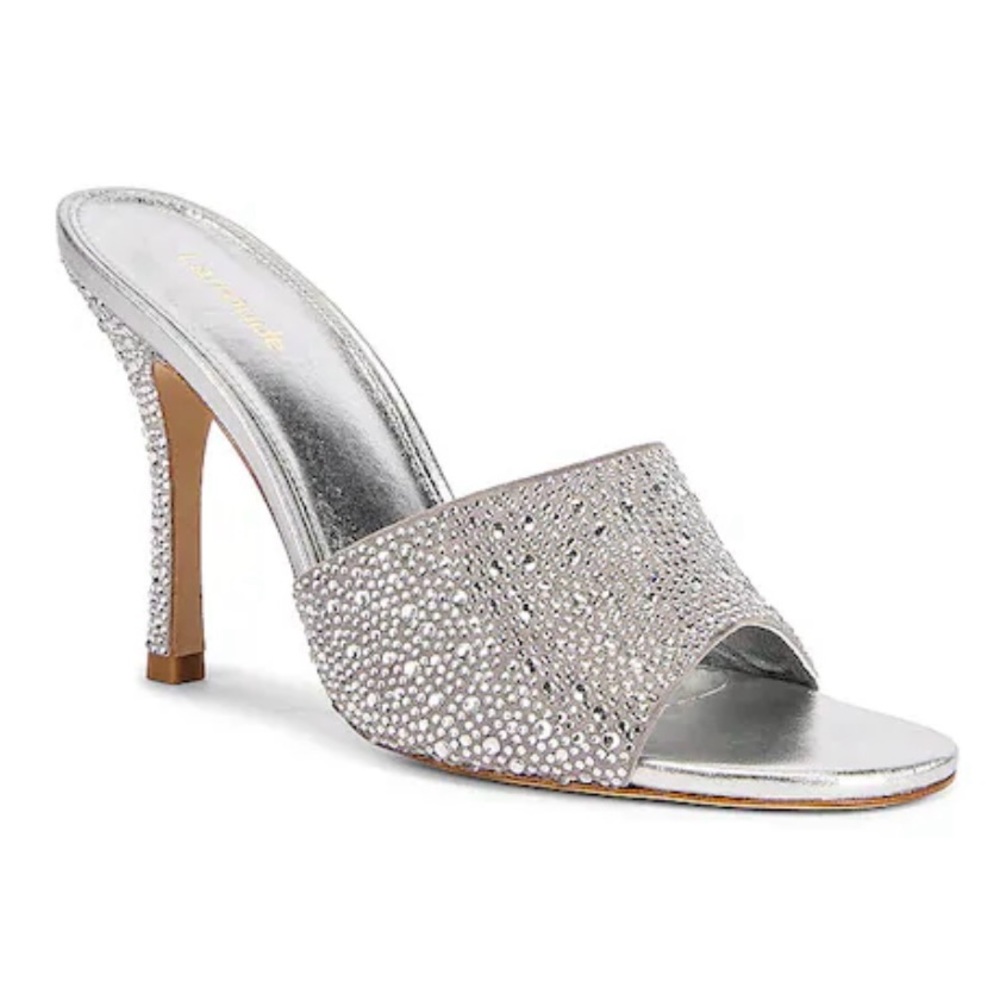 Larroude Colette Crystal Mule in Grey / Size 6.5 - Picture 2 of 5